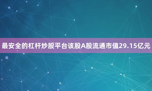 最安全的杠杆炒股平台该股A股流通市值29.15亿元