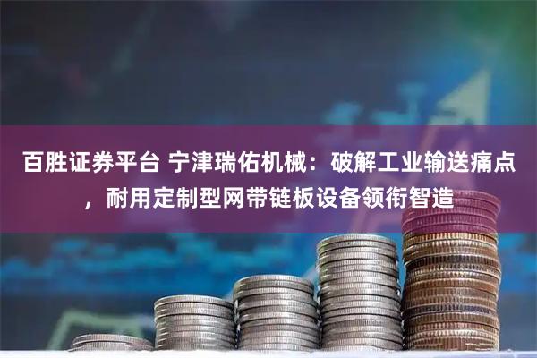 百胜证券平台 宁津瑞佑机械：破解工业输送痛点，耐用定制型网带链板设备领衔智造
